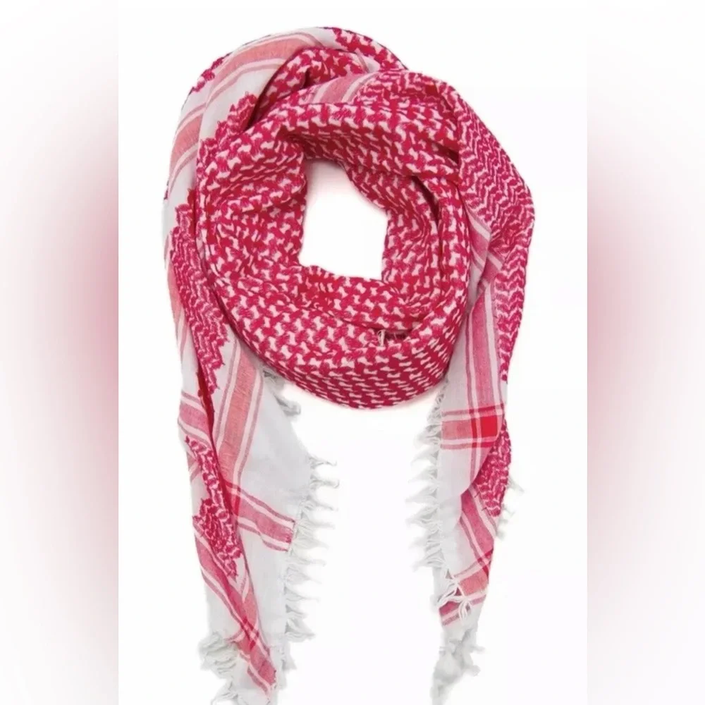 Keffiyeh Arab Scarf Jordanian Red Original Hirbawii